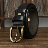 Wide Copper Buckle Trendy Fashion Retro Belt For Men